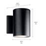 3_Gaviota 7" High Textured Black LED Outdoor Wall Light more views