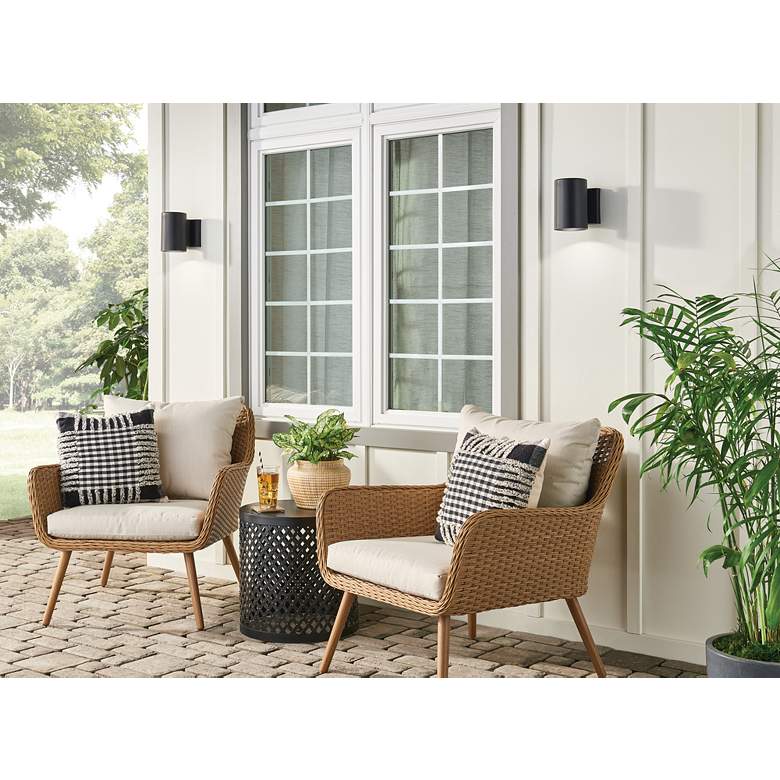 Image 5 Gaviota 7" High Textured Black LED Outdoor Wall Light more views