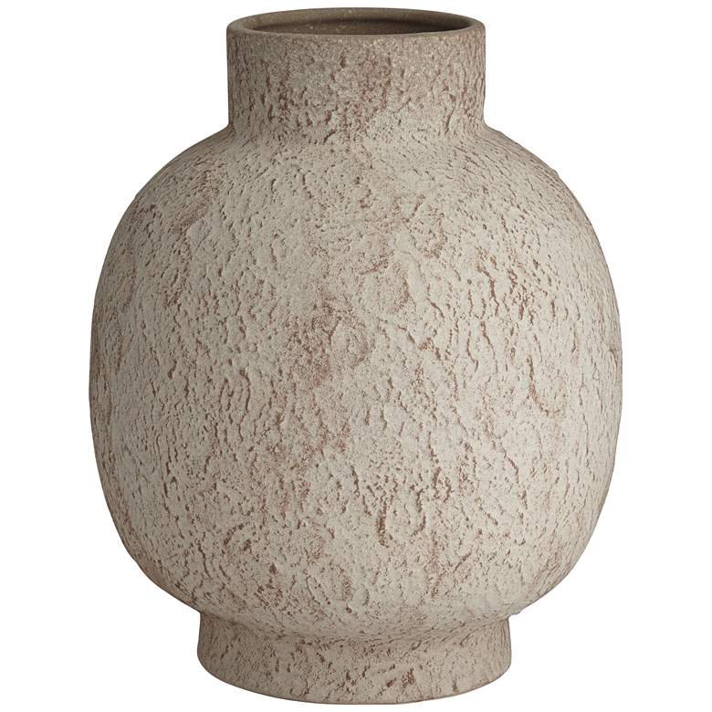 Image 3 Gavora 9 3/4" High White with Rust Antique Decorative Vase