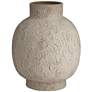 Gavora 9 3/4" High White with Rust Antique Decorative Vase