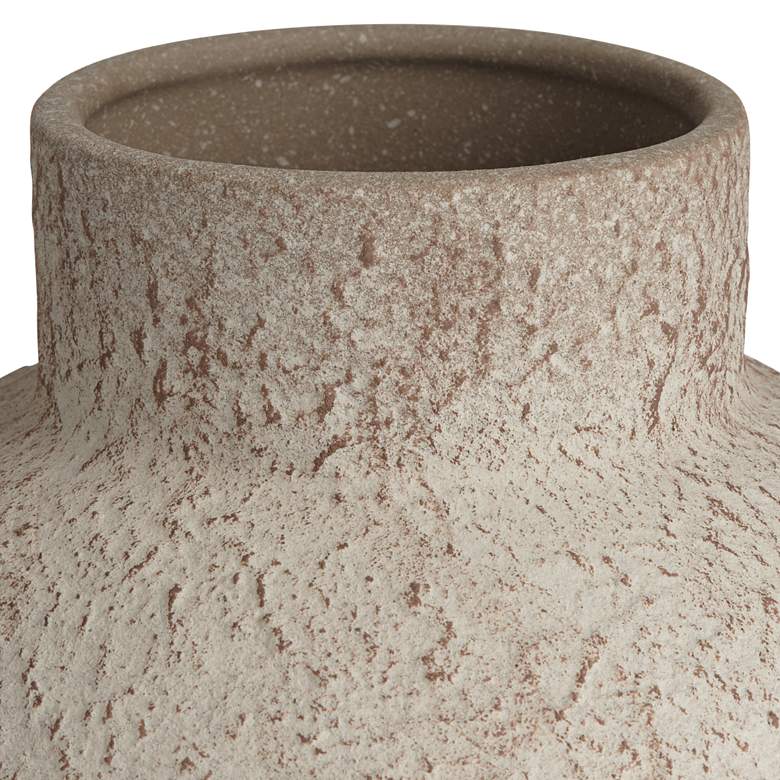 Image 5 Gavora 9 3/4" High White with Rust Antique Decorative Vase more views