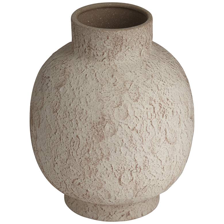 Image 5 Gavora 9 3/4" High White with Rust Antique Decorative Vase more views