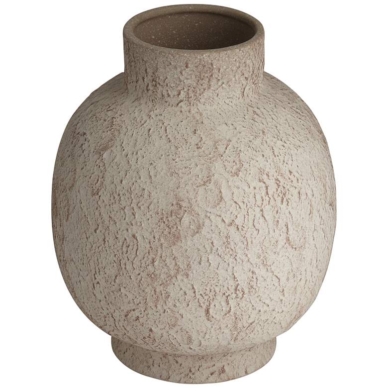 Image 6 Gavora 9 3/4" High White with Rust Antique Decorative Vase more views