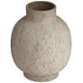 Gavora 9 3/4" High White with Rust Antique Decorative Vase
