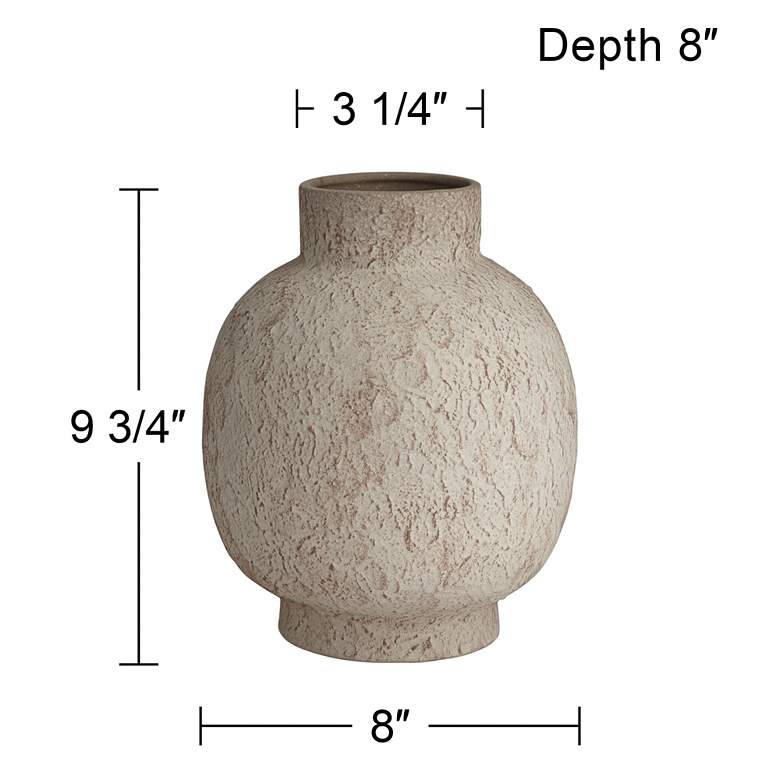 Image 7 Gavora 9 3/4" High White with Rust Antique Decorative Vase more views
