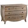 Gavorrano 44" Wide Burnished Pine 3-Drawer Wood Foyer Chest