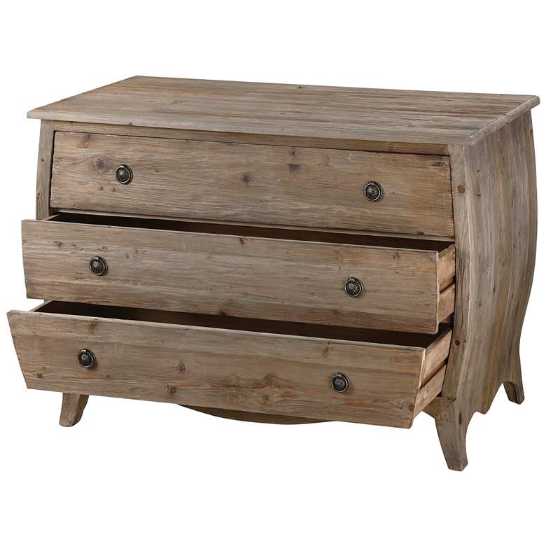 Image 3 Gavorrano 44" Wide Burnished Pine 3-Drawer Wood Foyer Chest more views
