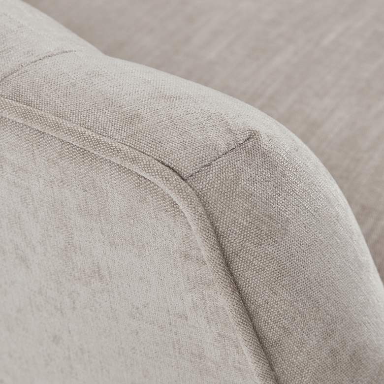 Image 4 Gayla Soft Natural Fabric Tufted Swivel Accent Chair more views