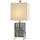 Gayler Smoke Crystal and Pale Brass Table Lamp