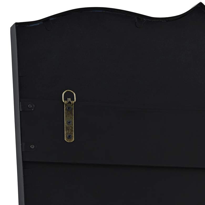 Image 4 Gaylia Satin Black 27" x 36 3/4" Curve Top Mirror more views