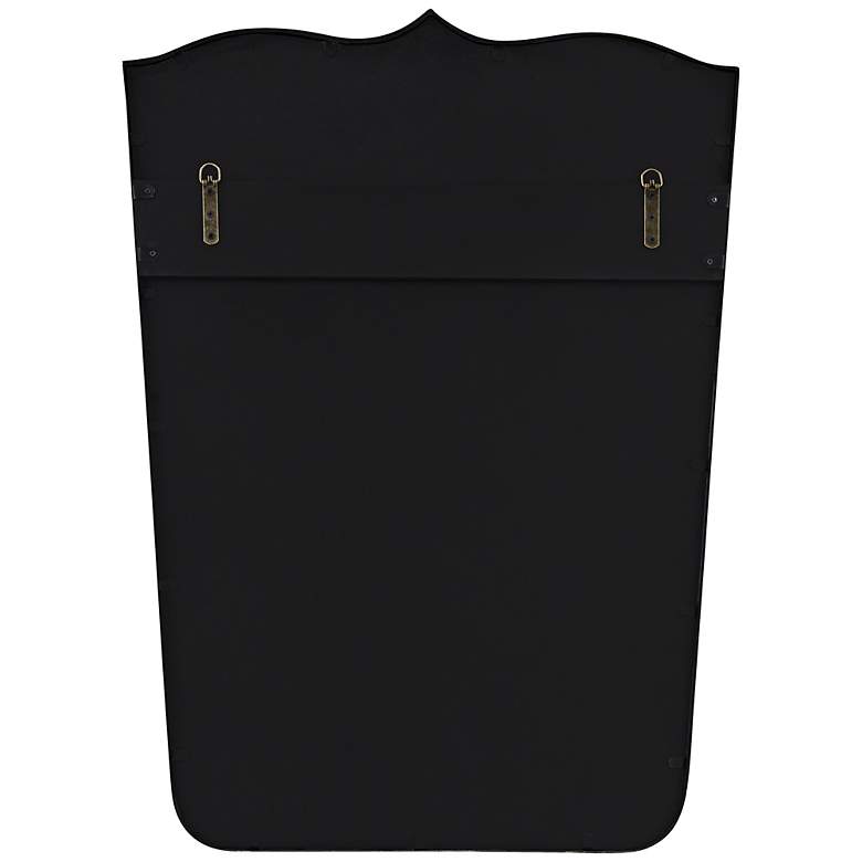 Image 5 Gaylia Satin Black 27" x 36 3/4" Curve Top Mirrors Set of 2 more views