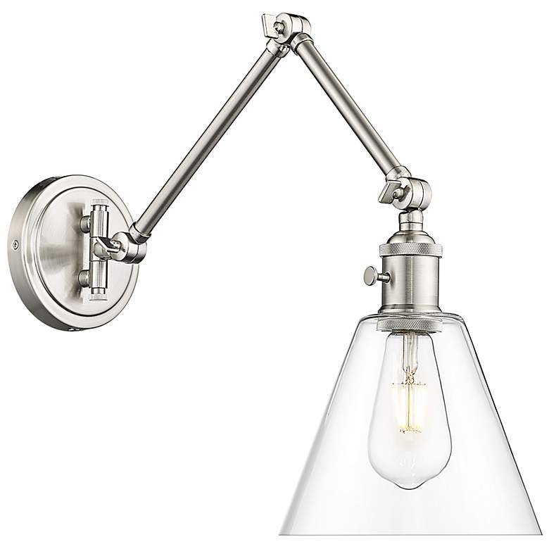Image 2 Gayson Brushed Nickel Swing Arm Wall Lamp