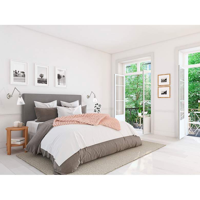 Image 4 Gayson Brushed Nickel Swing Arm Wall Lamp more views
