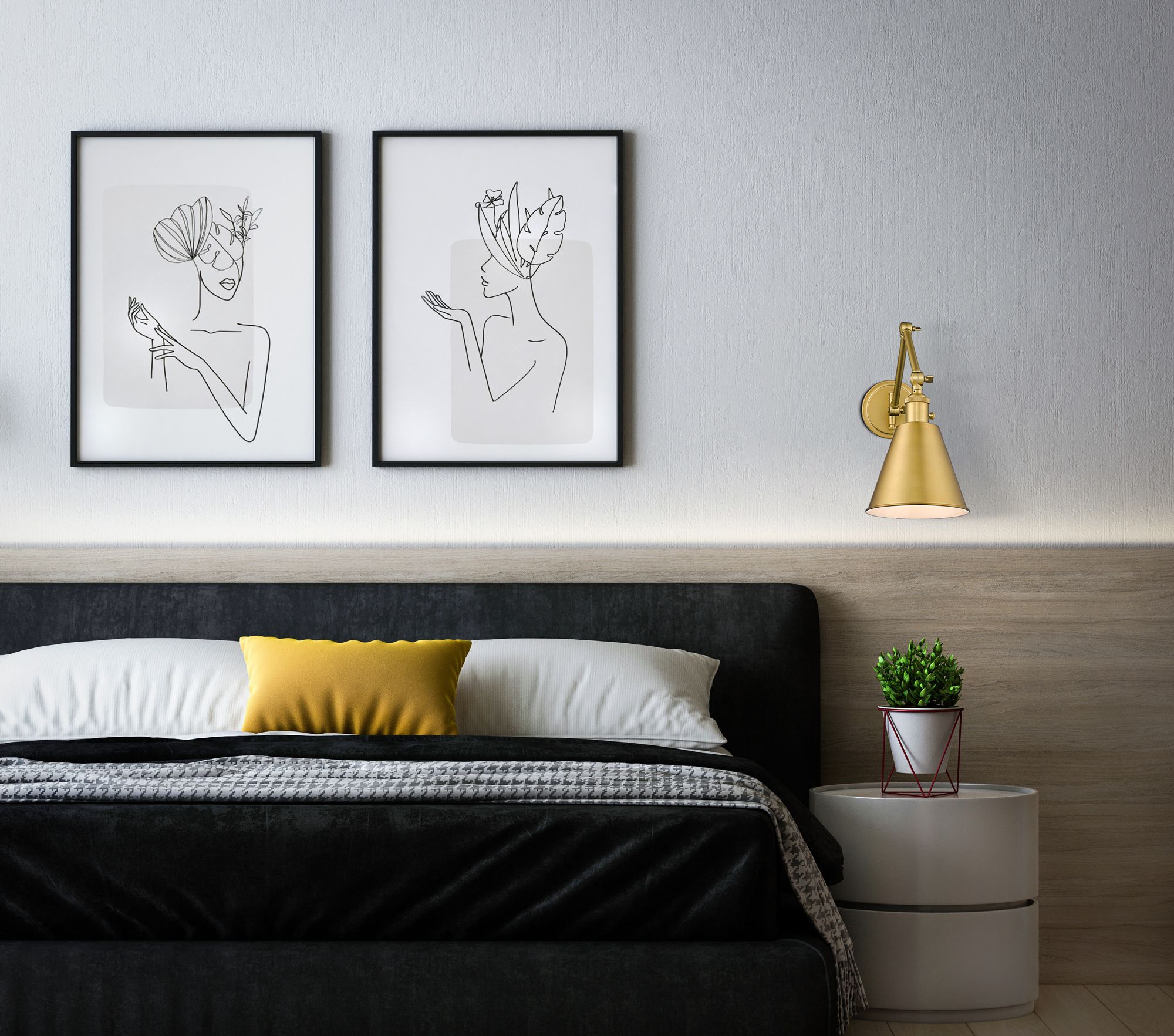 Image 5 Gayson by Z-Lite Modern Gold 1 Light Wall Sconce more views