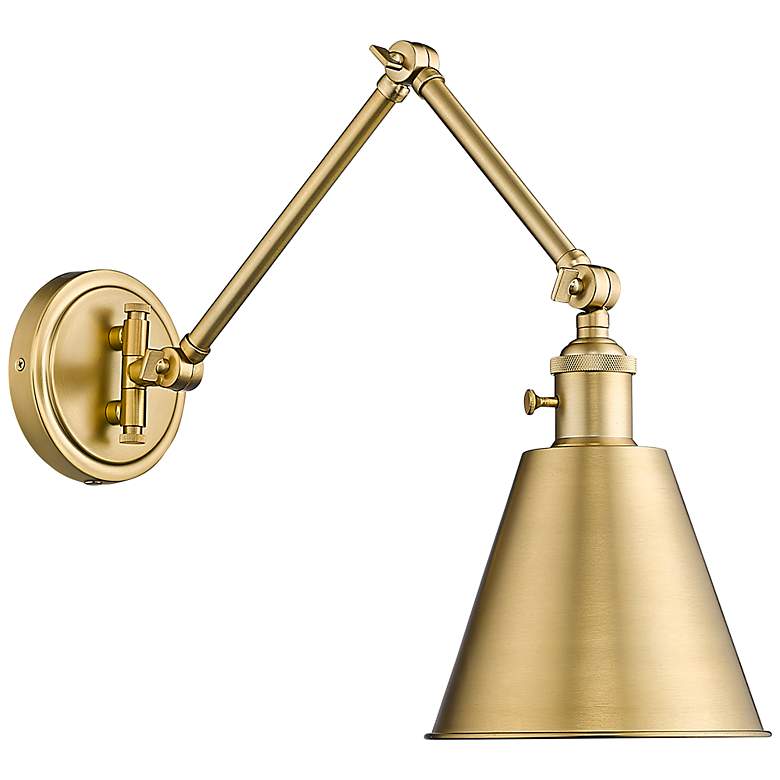 Image 3 Gayson Modern Gold Swing Arm Wall Lamp