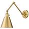 Gayson Modern Gold Swing Arm Wall Lamp