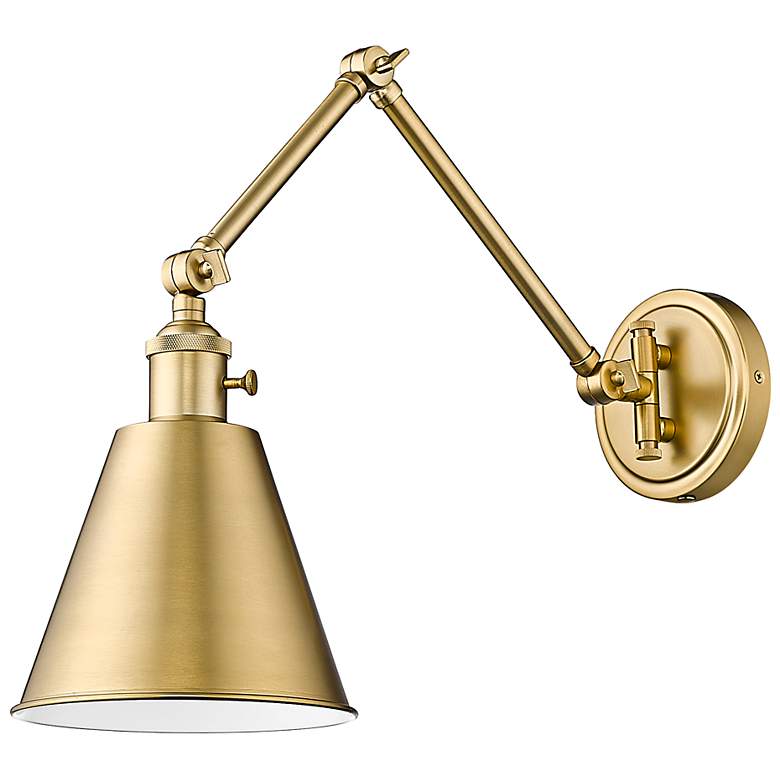 Image 5 Gayson Modern Gold Swing Arm Wall Lamp more views