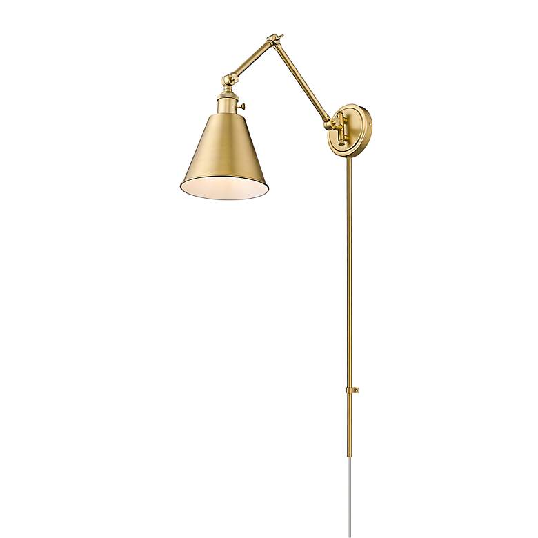 Image 7 Gayson Modern Gold Swing Arm Wall Lamp more views