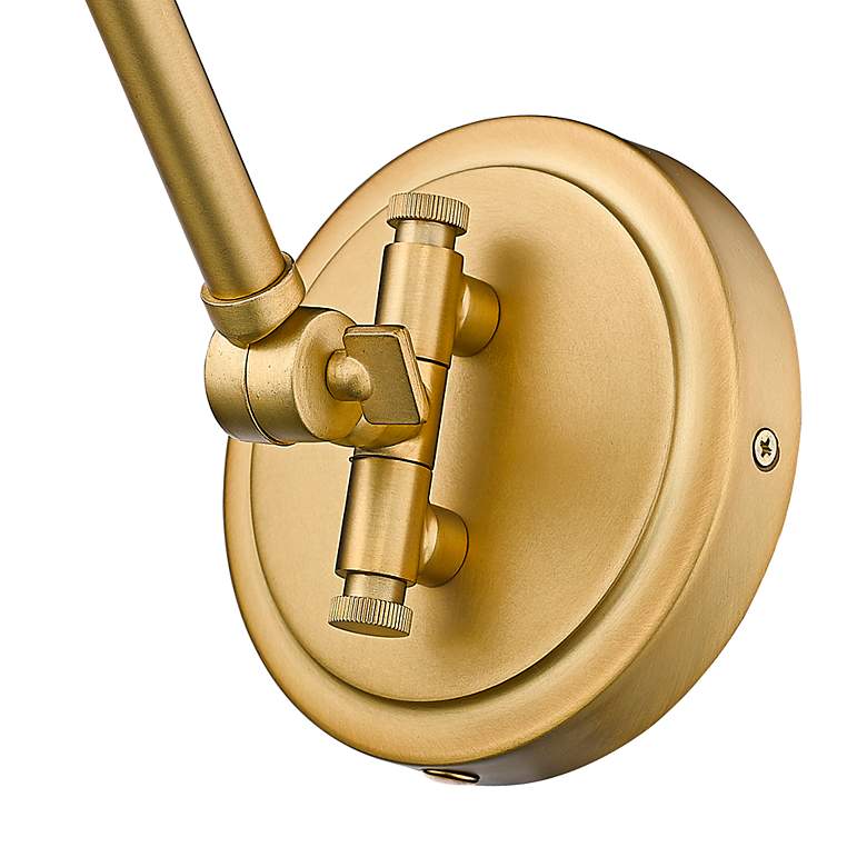 Image 3 Gayson Rubbed Brass Swing Arm Wall Lamp more views