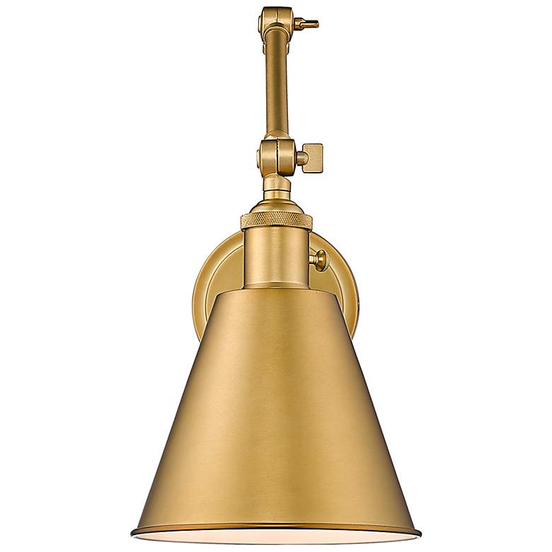 Image 5 Gayson Rubbed Brass Swing Arm Wall Lamp more views