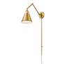 5_Gayson Rubbed Brass Swing Arm Wall Lamp more views