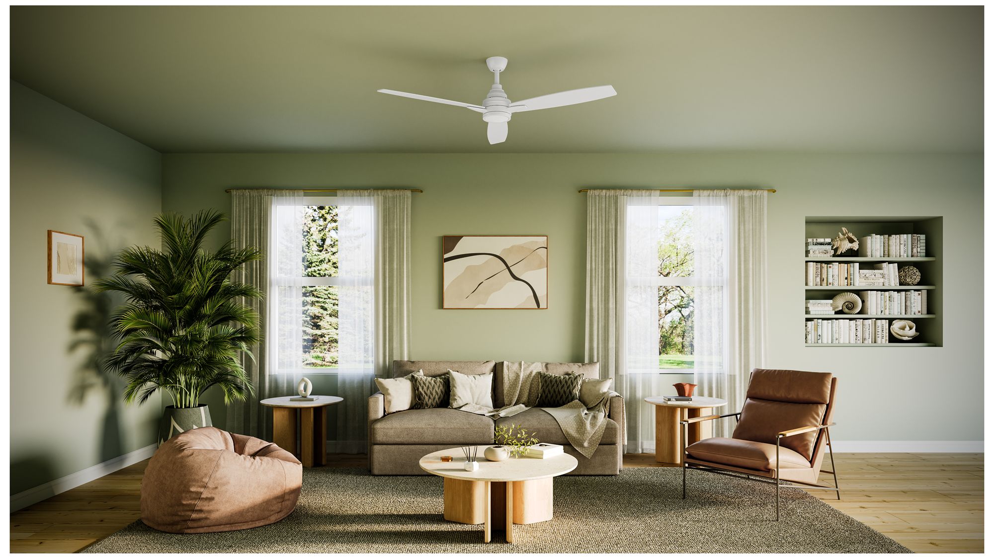 Image 3 Gaze Collection 60" LED Three-Blade Ceiling Fan more views