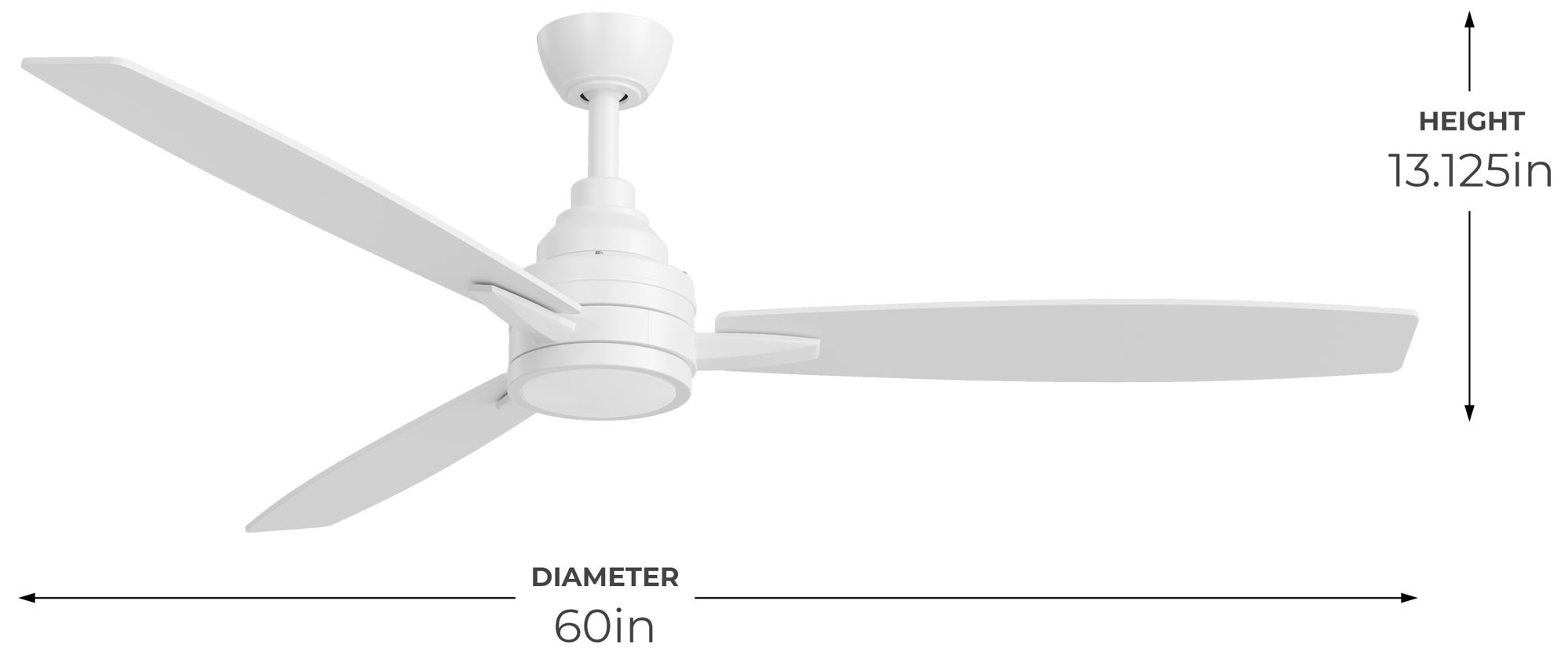 Image 4 Gaze Collection 60" LED Three-Blade Ceiling Fan more views