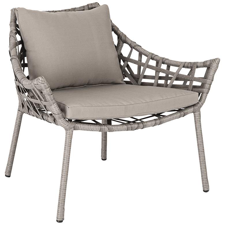 Image 1 Gazelle Indoor/Outdoor Taupe Rattan Lounge Chair
