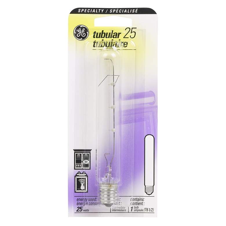 Image 1 GE 25 Watt T6 Tubular Light Bulb