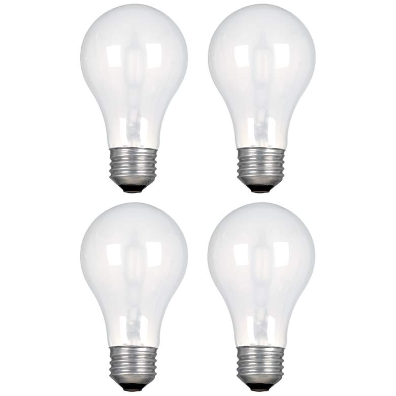 Image 1 GE 72 Watt 4-Pack Frosted Halogen Light Bulbs