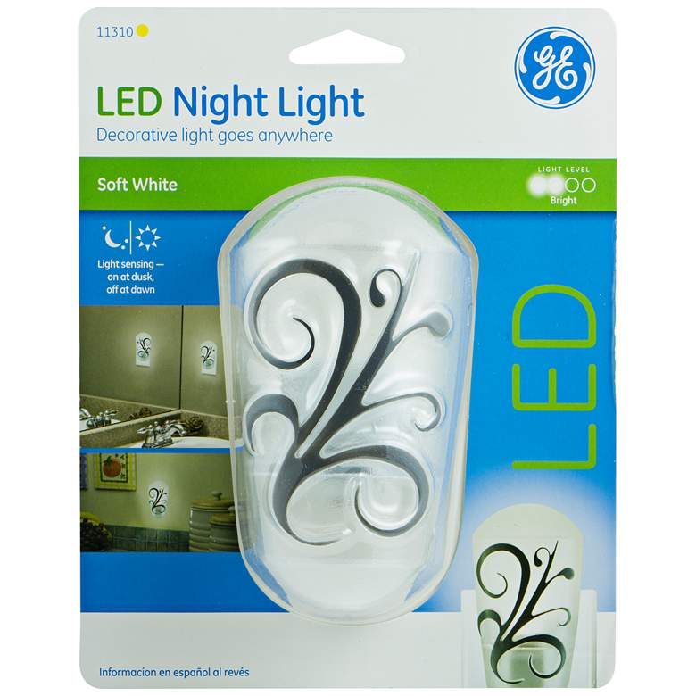 Image 1 GE White Round Decor LED Night Light