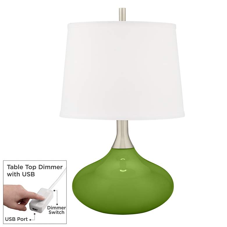 Image 1 Gecko Felix Modern Table Lamp with Table Top Dimmer