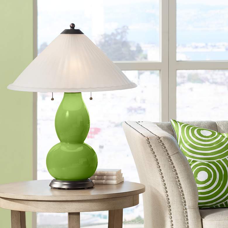 Image 1 Gecko Fulton Table Lamp with Fluted Glass Shade