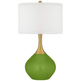 Image1 of Gecko Green Nickki Brass Modern Table Lamp
