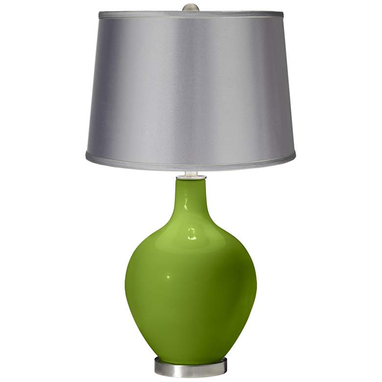 Image 1 Gecko - Satin Light Gray Shade Ovo Table Lamp