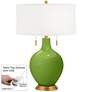 Gecko Toby Brass Accents Table Lamp with Dimmer