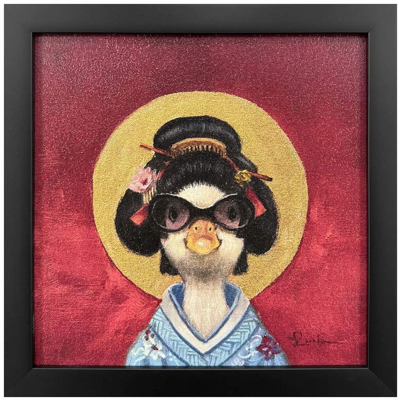 Image 1 Geisha Duck 11"W x 11"H Non-Glass Framed Art