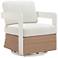 Gelo Swivel Chair White & Brown