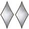 Gelston Diamond 13 1/2" x 27 1/4" Wall Mirrors Set of 2