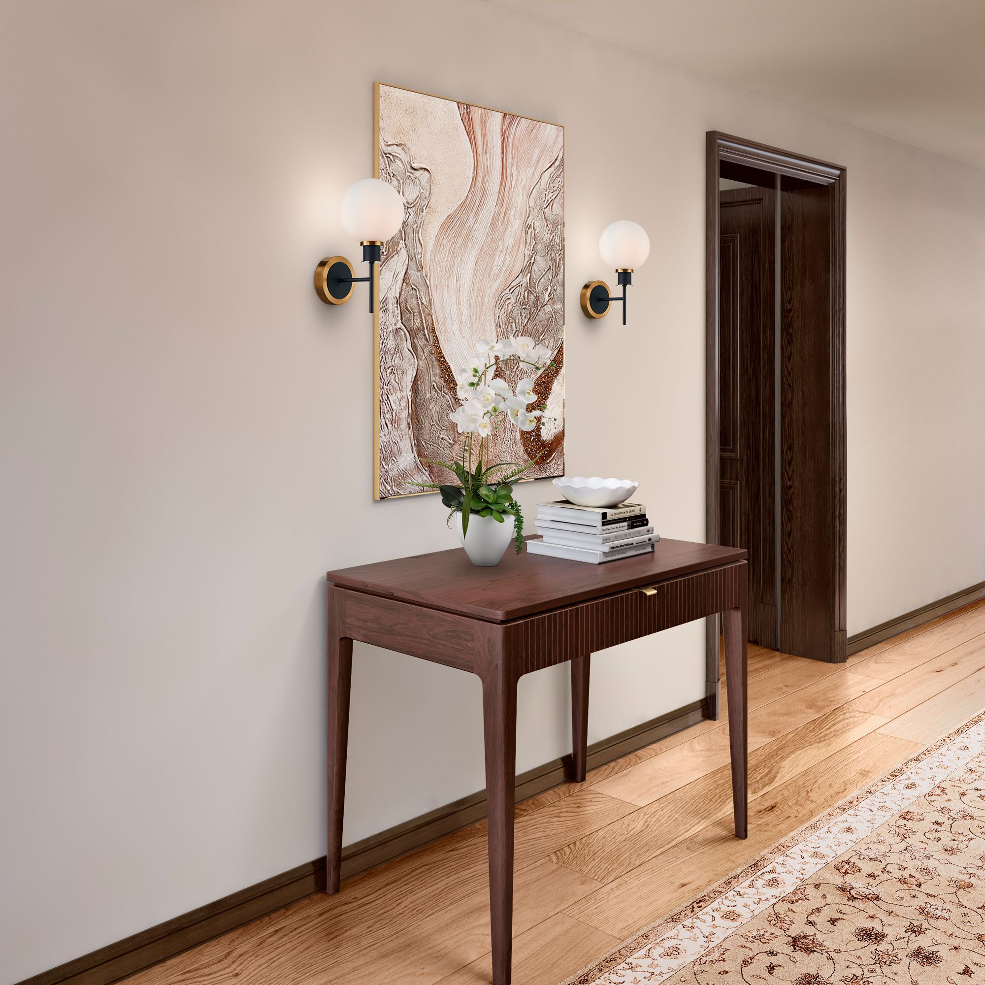 Image 7 Gem 12" High Black Wall Sconce With Clear Glass Shade more views