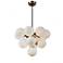 Gem 29.5" Wide 13-Light Black Chandelier With Marble Glass Shade