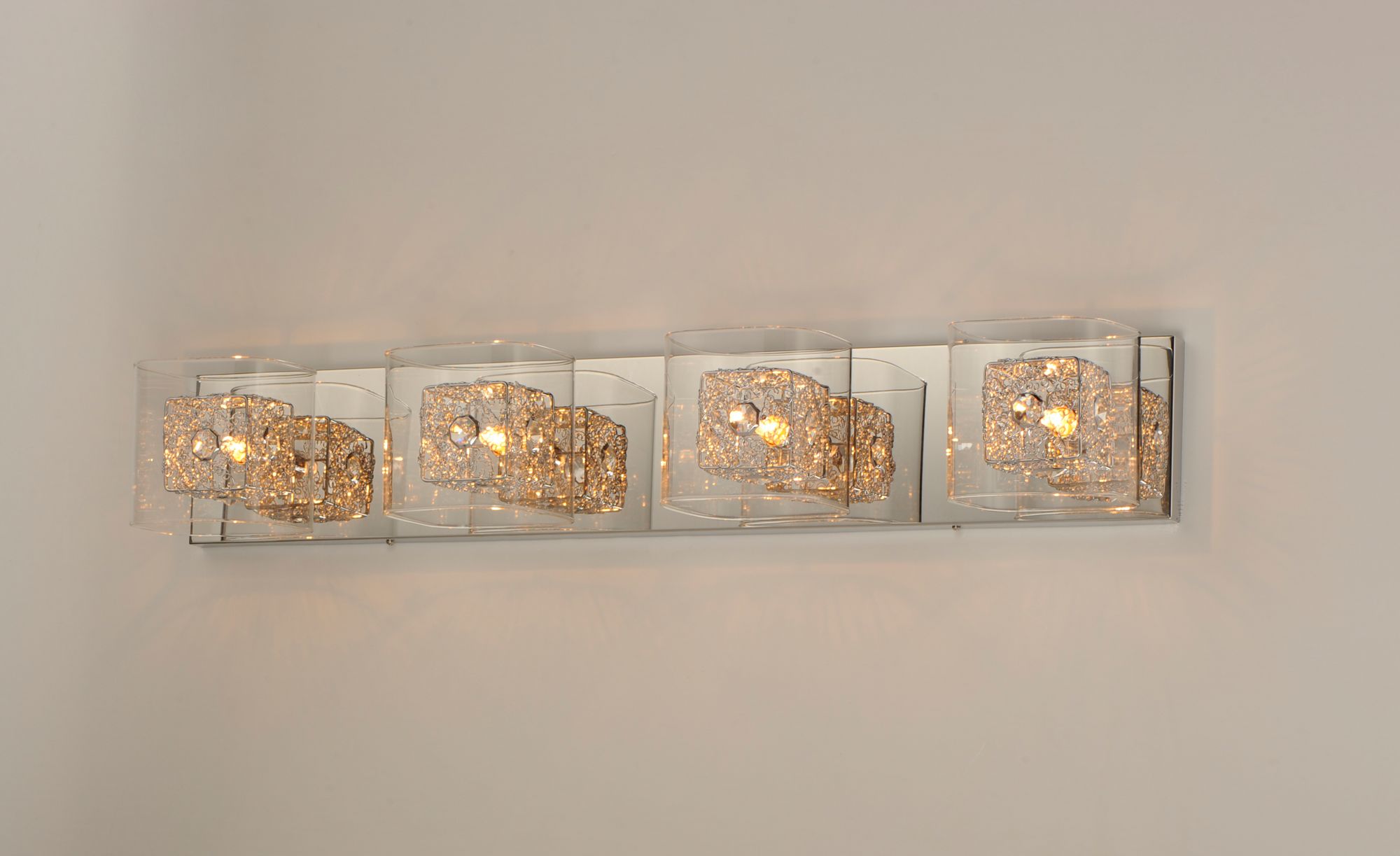 Image 4 Gem 4-Light Bath Vanity with PC Shade more views