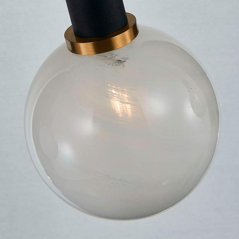 Image 5 Gem 44.4" Wide 4-Light Black Island Light With Clear Glass Shade more views
