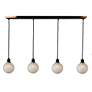 7_Gem 44.4" Wide 4-Light Black Island Light With Clear Glass Shade more views