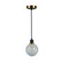 2_Gem 6" Wide Black Pendant With Clear Glass Shade more views
