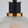 5_Gem 6" Wide Black Pendant With Clear Glass Shade more views