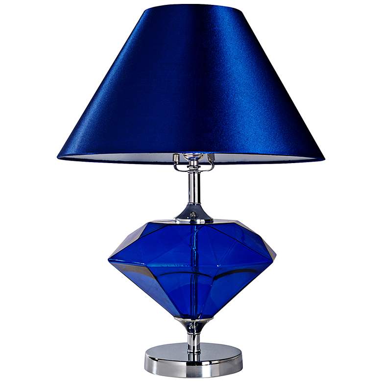 Image 1 Gem Blue Diamond Glass Table Lamp