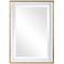 Gema Gold Leaf and White 24" x 34" Vanity Wall Mirror