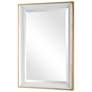 Gema Gold Leaf and White 24" x 34" Vanity Wall Mirror
