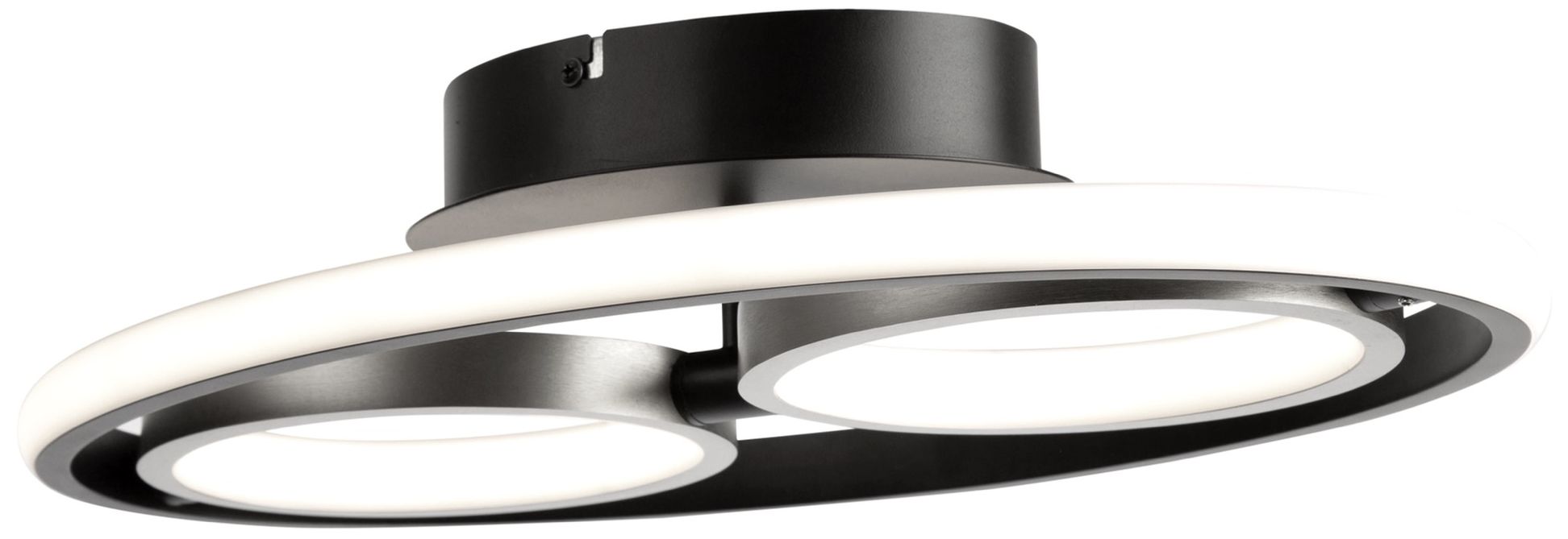 Image 2 Gemini 18W LED Flush Mount Black and Nickel more views